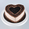 Heart Shaped Cream Chocolate Cake