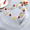 Heart Shaped White Forest Cake