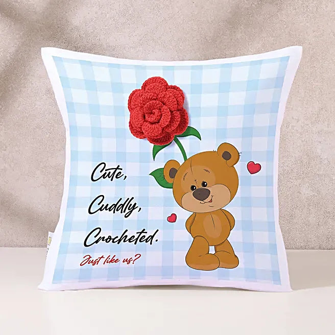Sweetheart Rose Patch Cushion