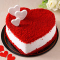 Red Velvet Heart Cream Cake