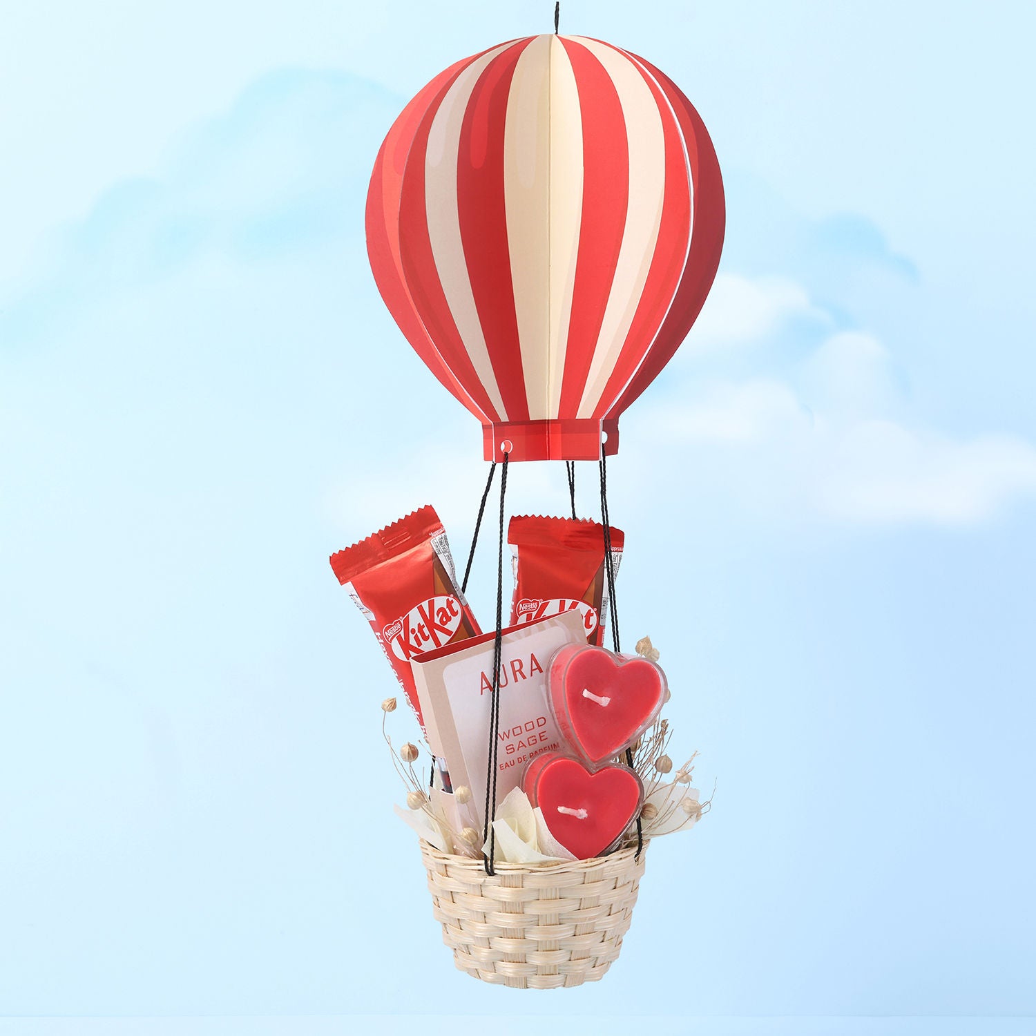 Valentine’s Hot Air Balloon Gift Basket